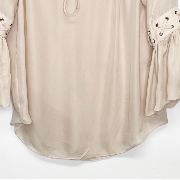 Haute Hippie Pink Peasant Top with Eyelets Medium - Picture 5 of 11